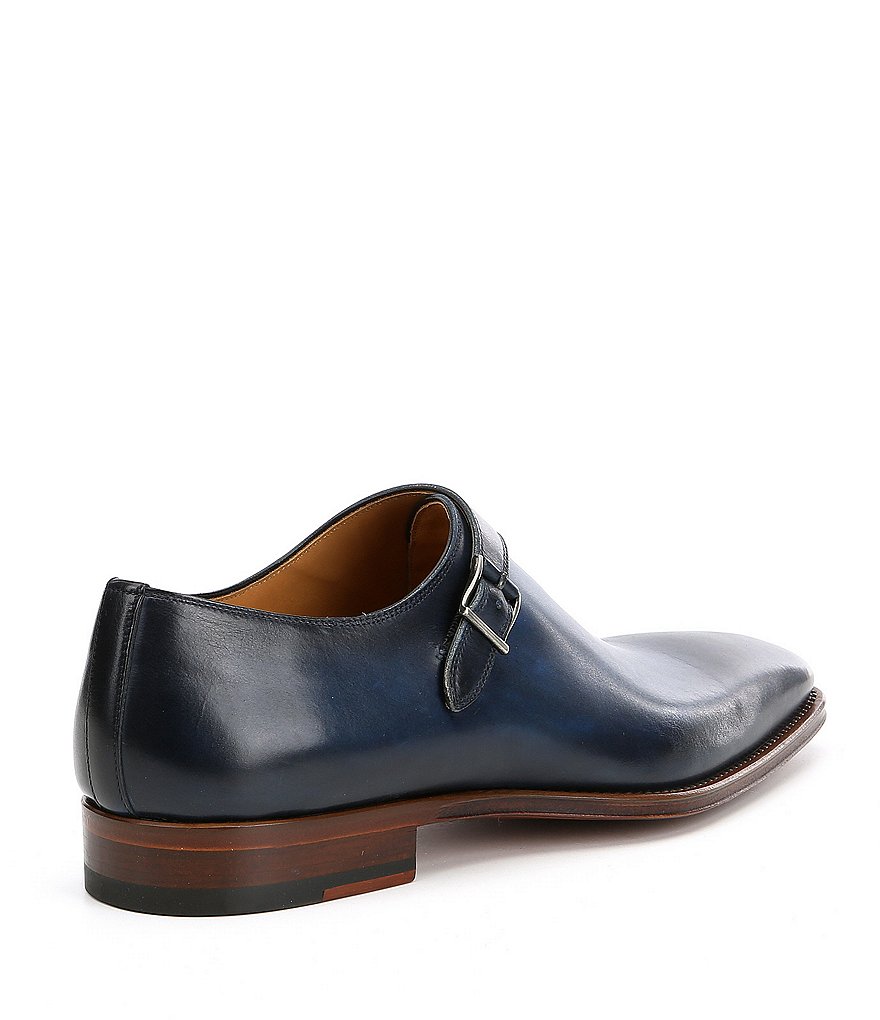 Magnanni Men's Hermosa Leather Monk Straps