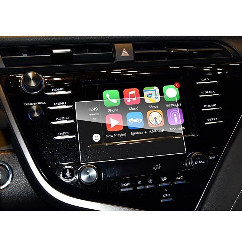 2018 Camry 7In InDash Screen Protector HD Clear Tempered Glass Car Navigation Screen Protective Film AXVH70 AXVH70N Compatible with LE SE NOT FOR 8IN