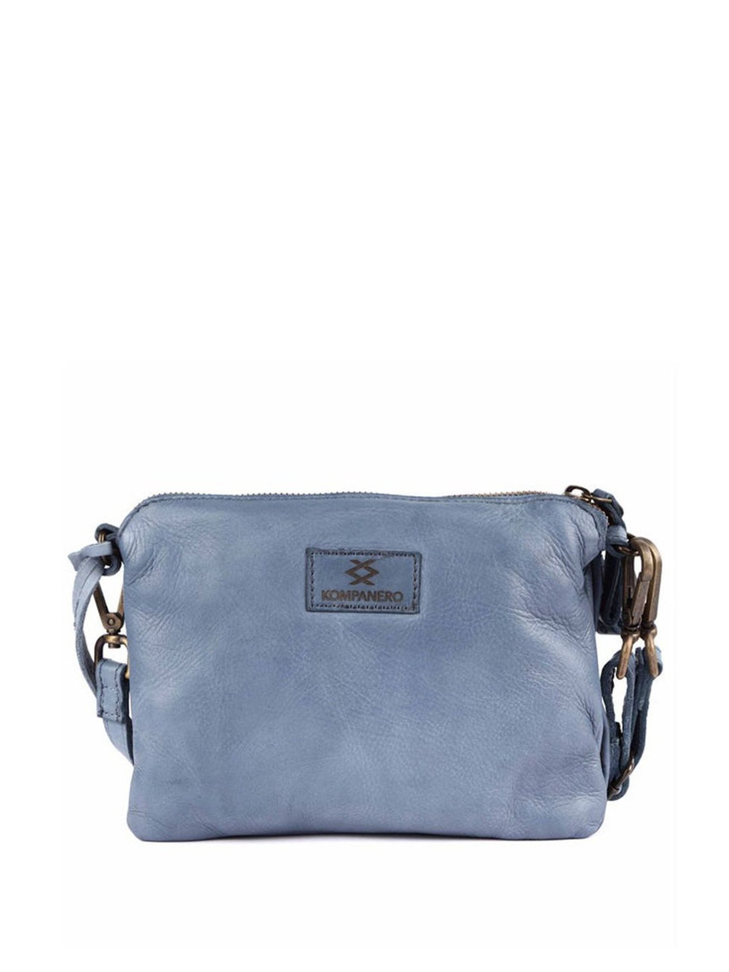 KOMPANERO Marquis Denim Leather Textured Sling Handbag