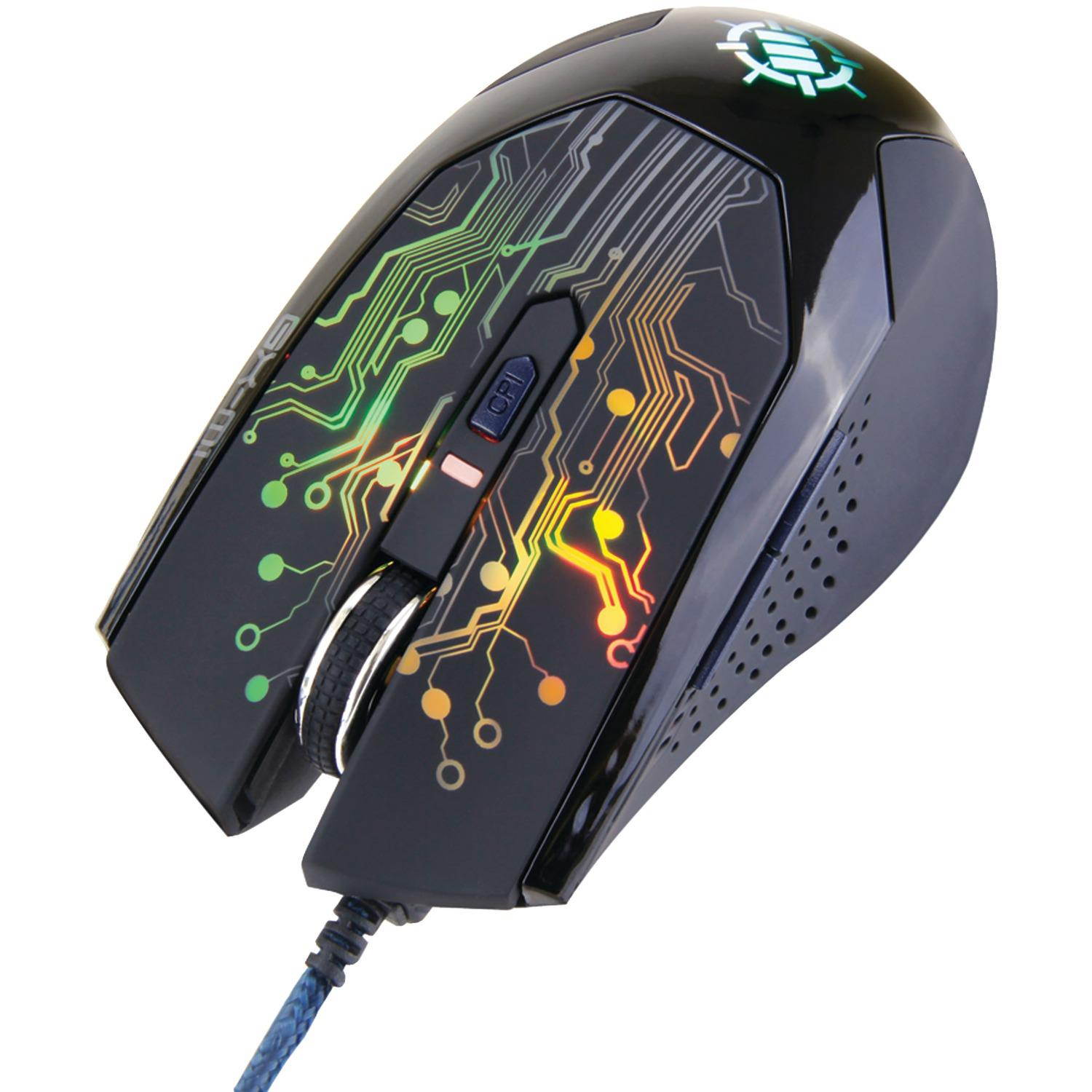 ENHANCE GX-M1 Gaming Mouse with 3500 dpi, Optical Sensor and Color-Changing LED Lights