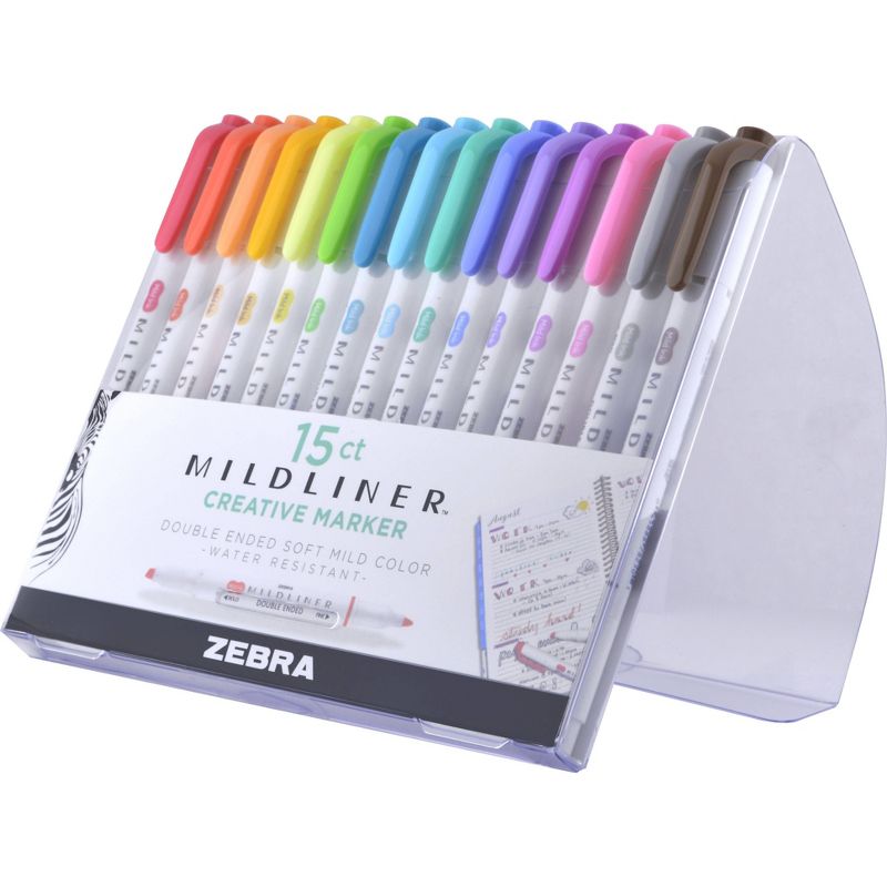 15ct Dual-tip Creative Marker - Zebra Mildliner