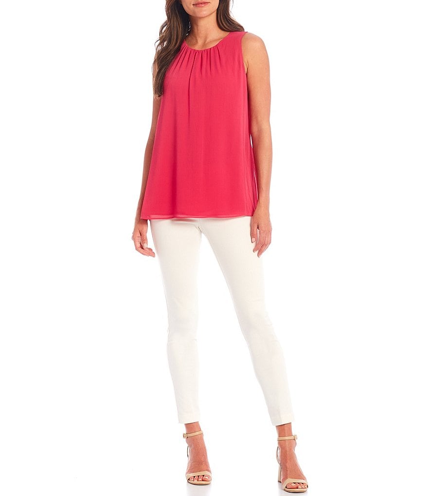 Tommy Hilfiger V-Neck Long Sleeve Printed Button Front Blouse