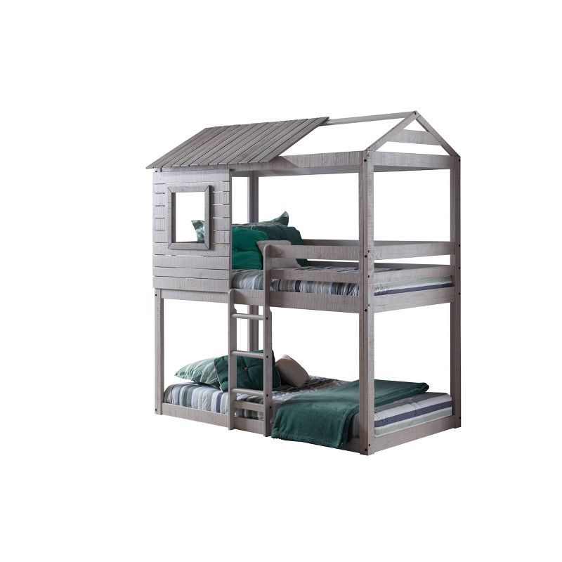 Deer Blind Bunk Rustic Light Gray - Donco Kids