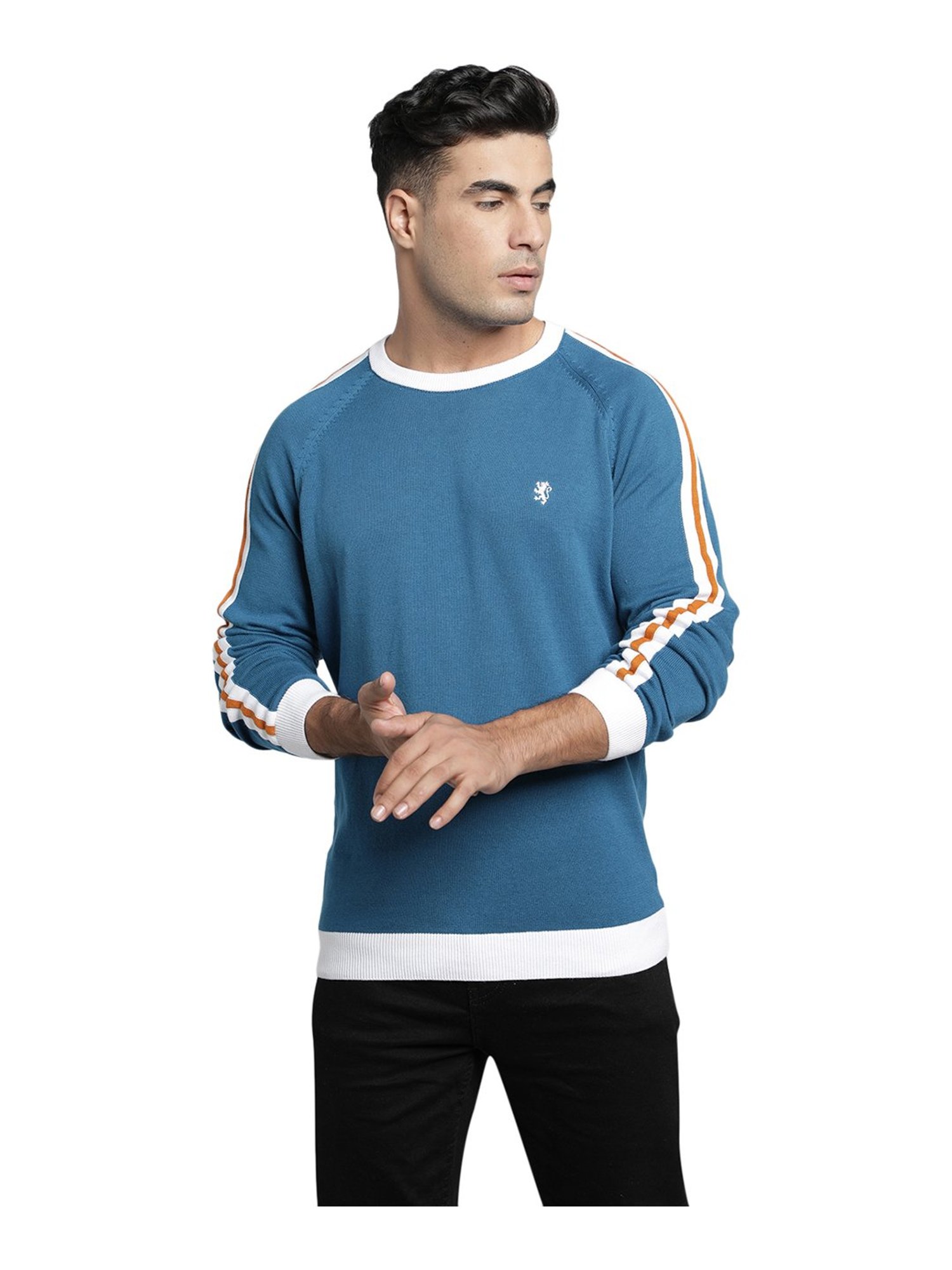 Red Tape Blue Round Neck Sweater
