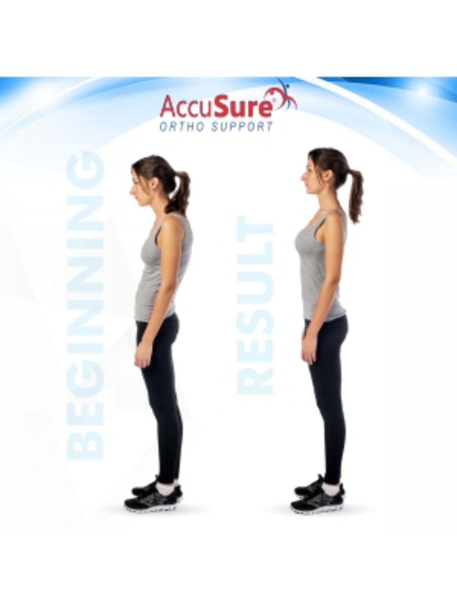 AccuSure B7 Taylor's Brace Back Support - Size M (Grey)