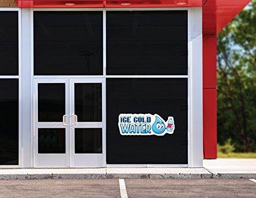 ICE Cold Water 16" Concession Decal Sign cart Trailer Stand Sticker Equipment