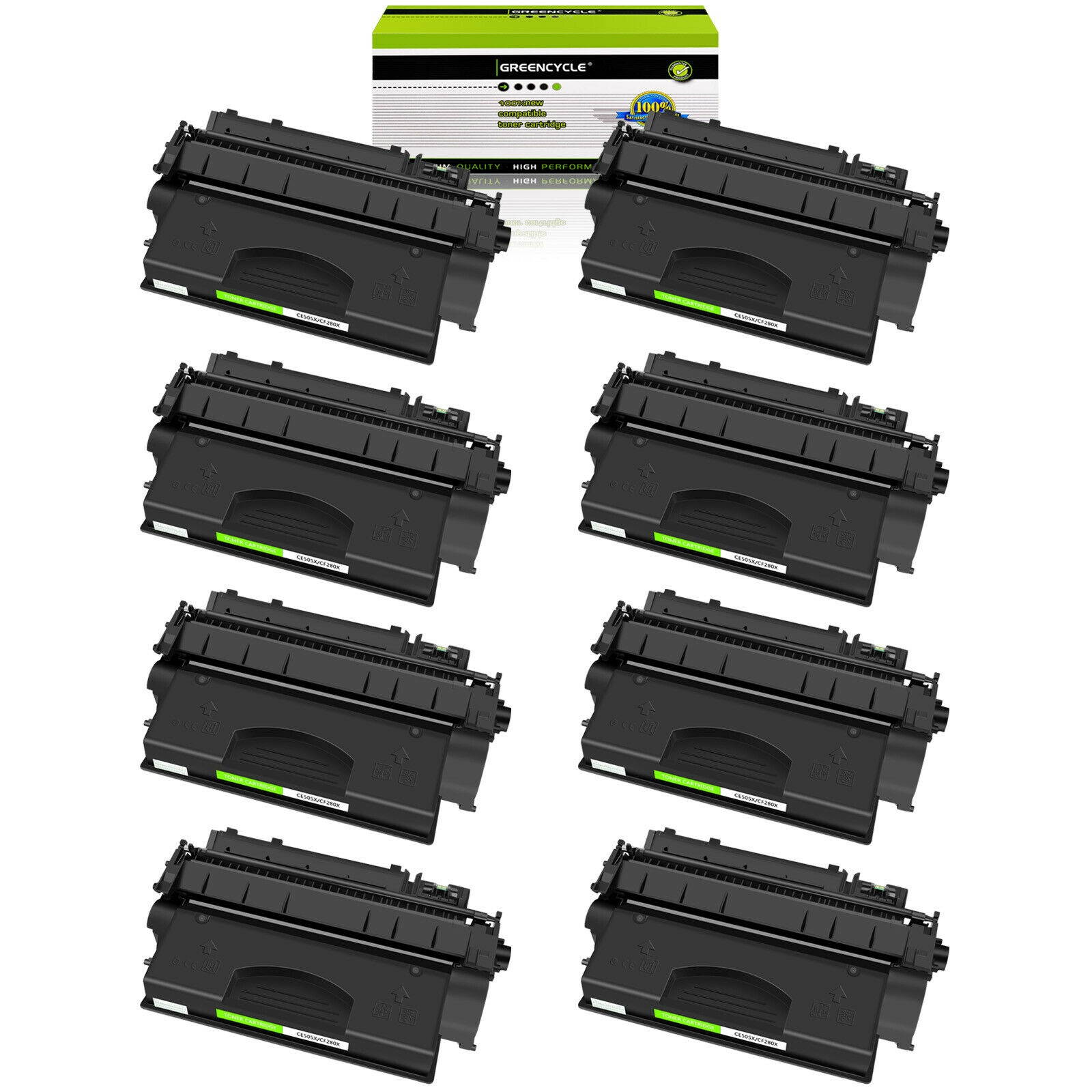 GREENCYCLE 8 Pack New Compatible with HP CE505X 05X Toner Cartridge for HP P2055 P2055d P2055dn P2055x