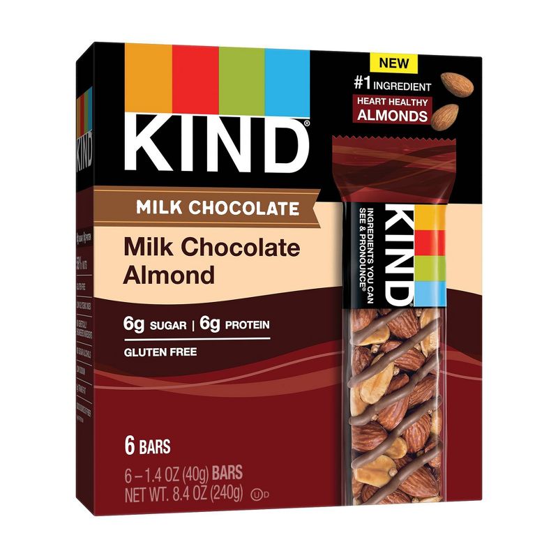 KIND Milk Chocolate Almond Bars - 8.4oz/6ct