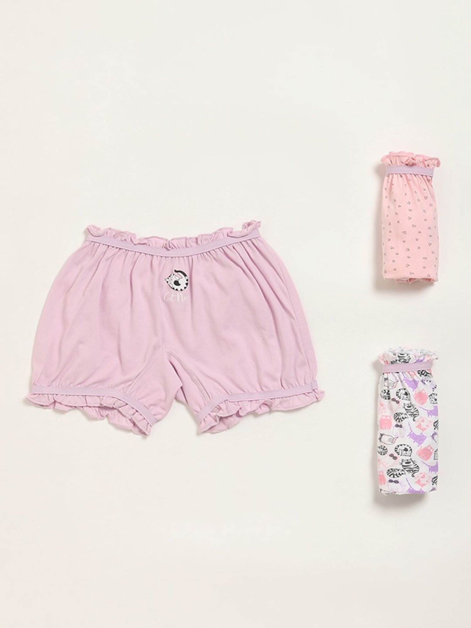 HOP Kids by Westside Multicolour Printed Bloomers - Pack of 3