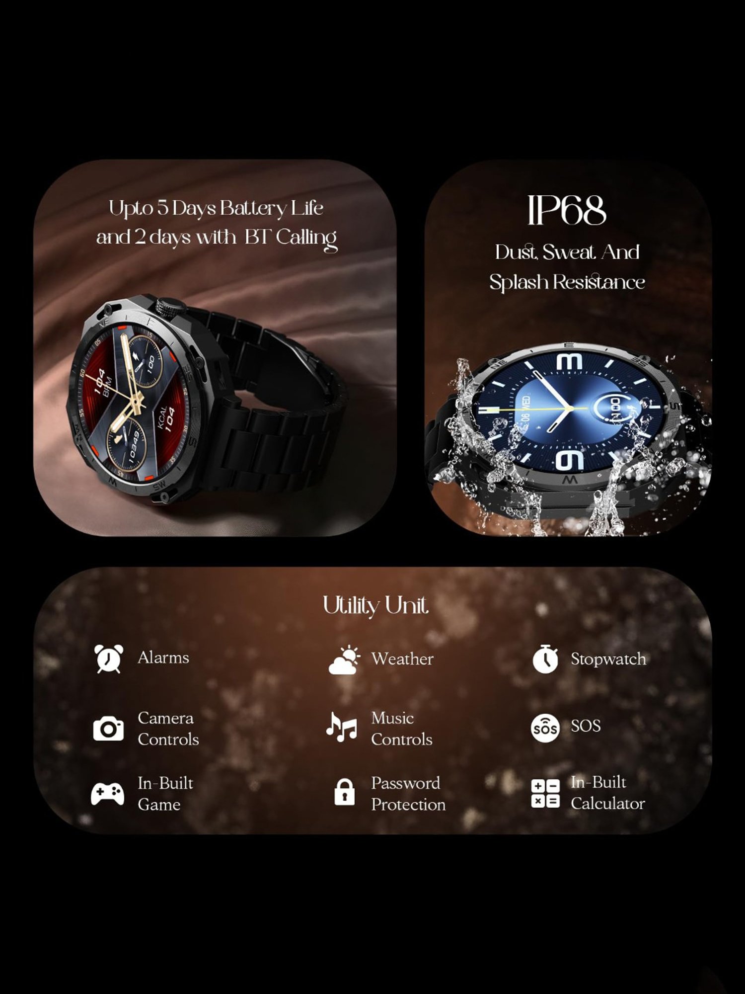 Boat Enigma Z20 Smartwatch with 1.51 inch HD Display & Voice Assistant (Metal Black)