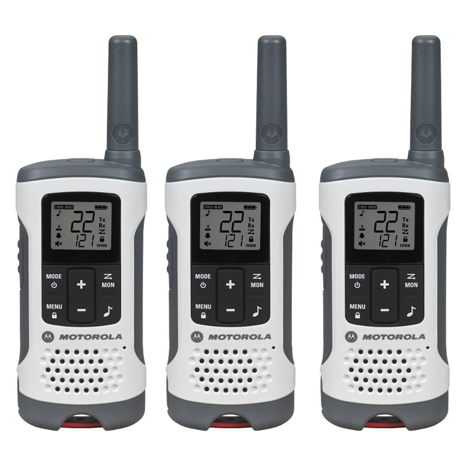 MOTOROLA T260TP Two Way Radio,White/Red,PK3