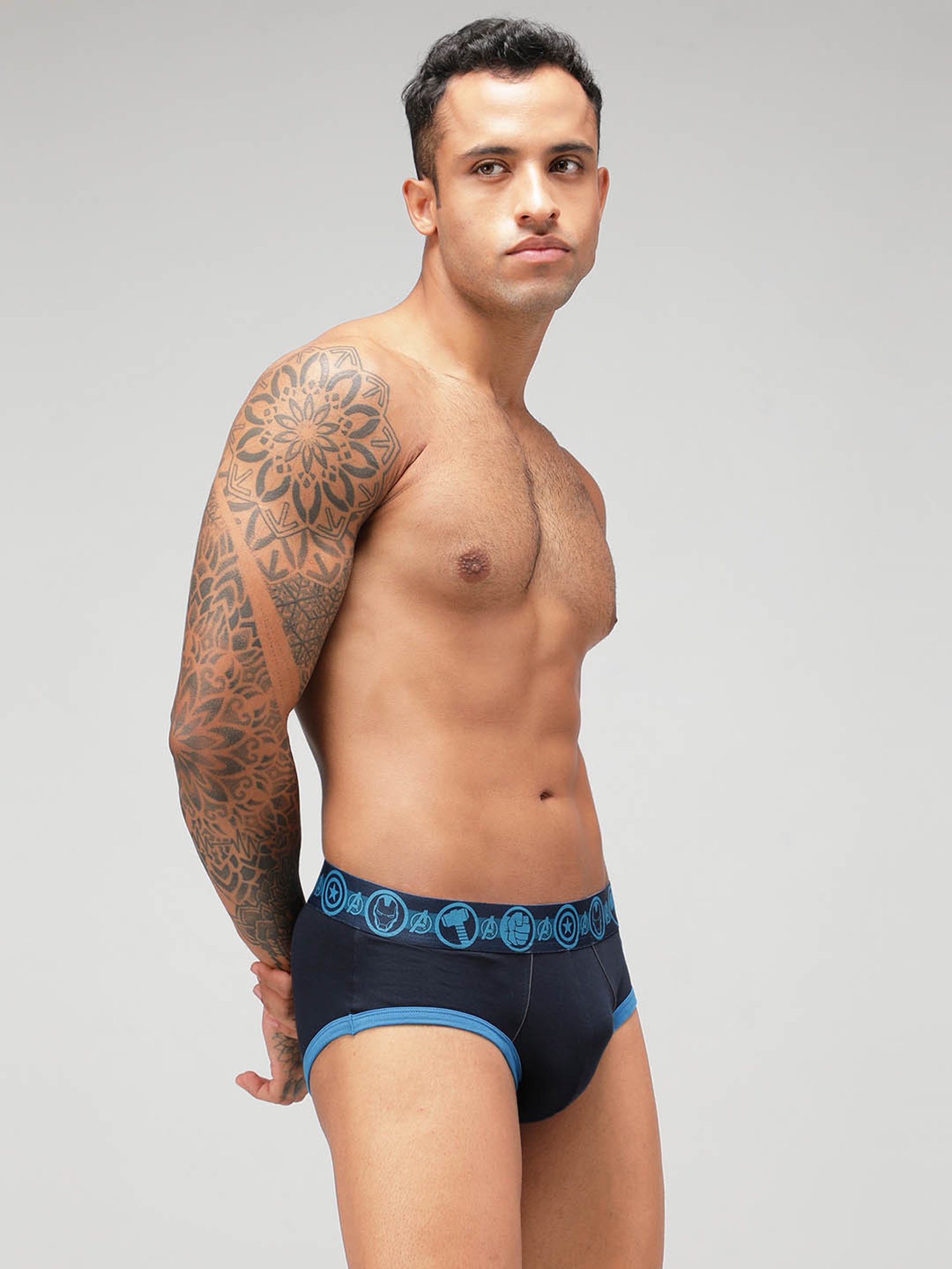 Zoiro Black & Navy Regular Fit Briefs - Pack Of 2