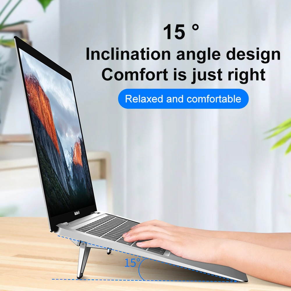 Mini Portable Invisible Laptop Holder Adjustable Cooling Feet Foldable Stand Heat Reduction Laptop Holder Stand Laptop