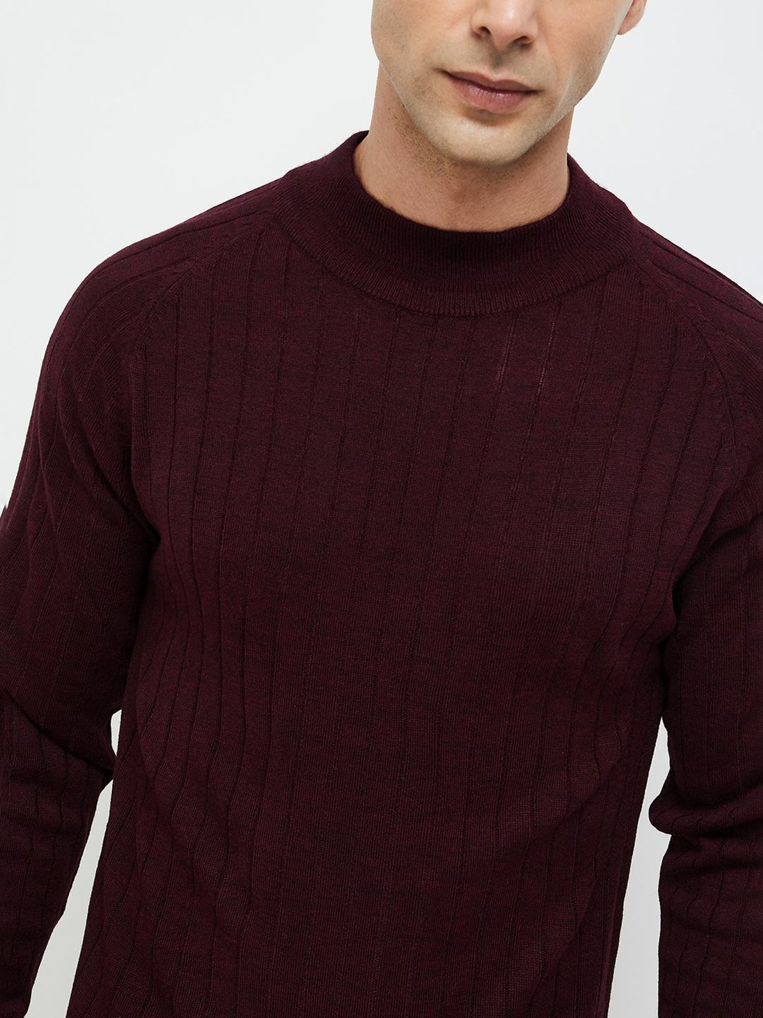 Code By Lifestyle Red Regular Fit Sweater
