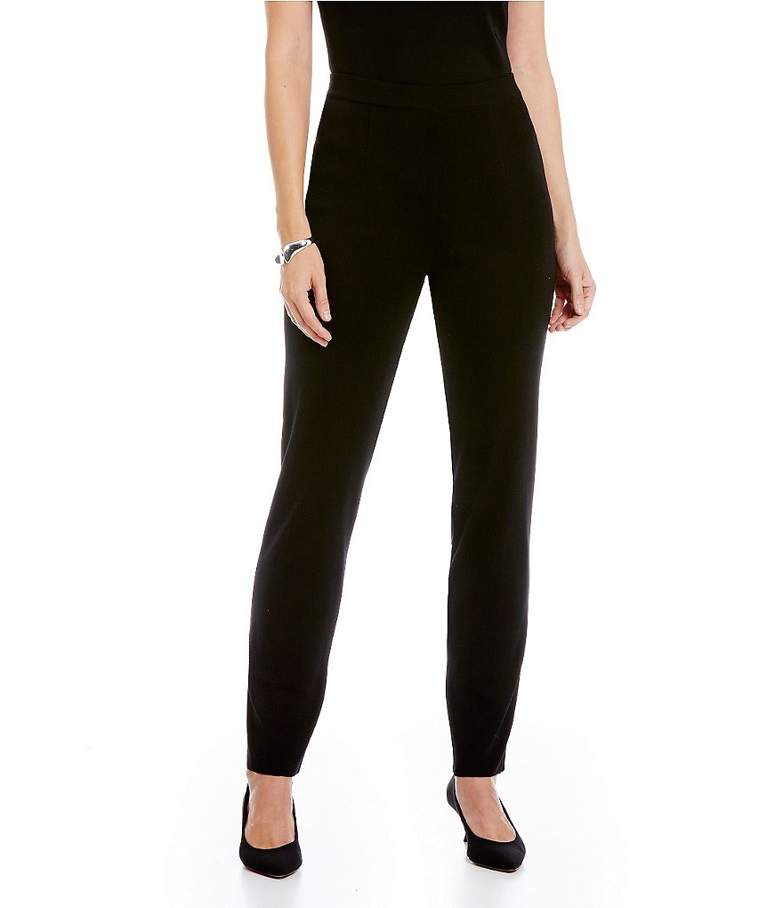 Misook Slim Straight Leg High Waist Washable Pants