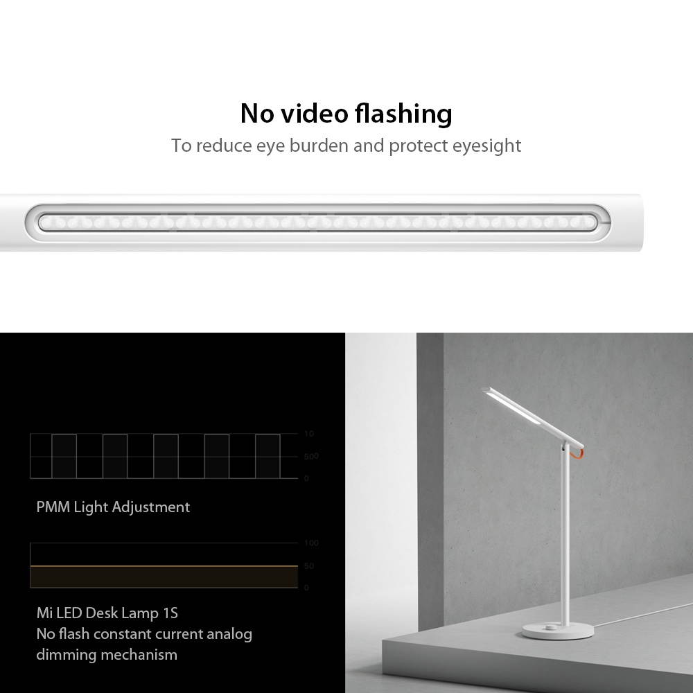 Original Xiaomi Mijia Mi LED Desk Lamp 1S Foldable Ra90 Table Lamp 4 Lighting Modes For Apple HomeKit Mi Home APP Siri Voice Control 100V-240V