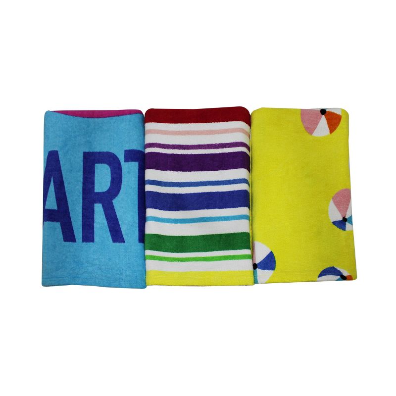 3ct Kids' Pool Party 58"x28" Beach Towels - Bullseye's Playground™