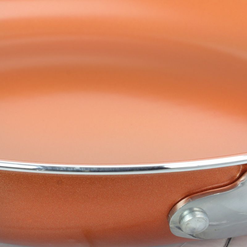 Better Chef 3 Piece Ceramic Coated Fry Pan Set in Copper