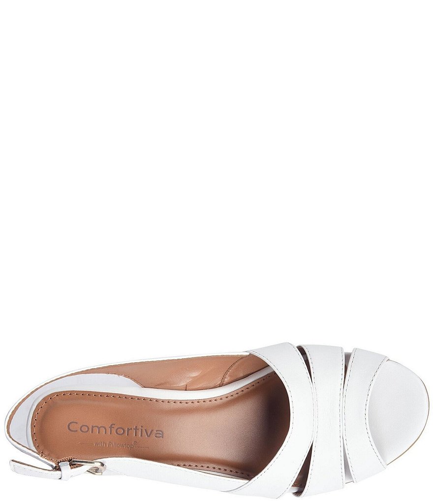 Comfortiva Randi Slingback Cork Wedge Sandals