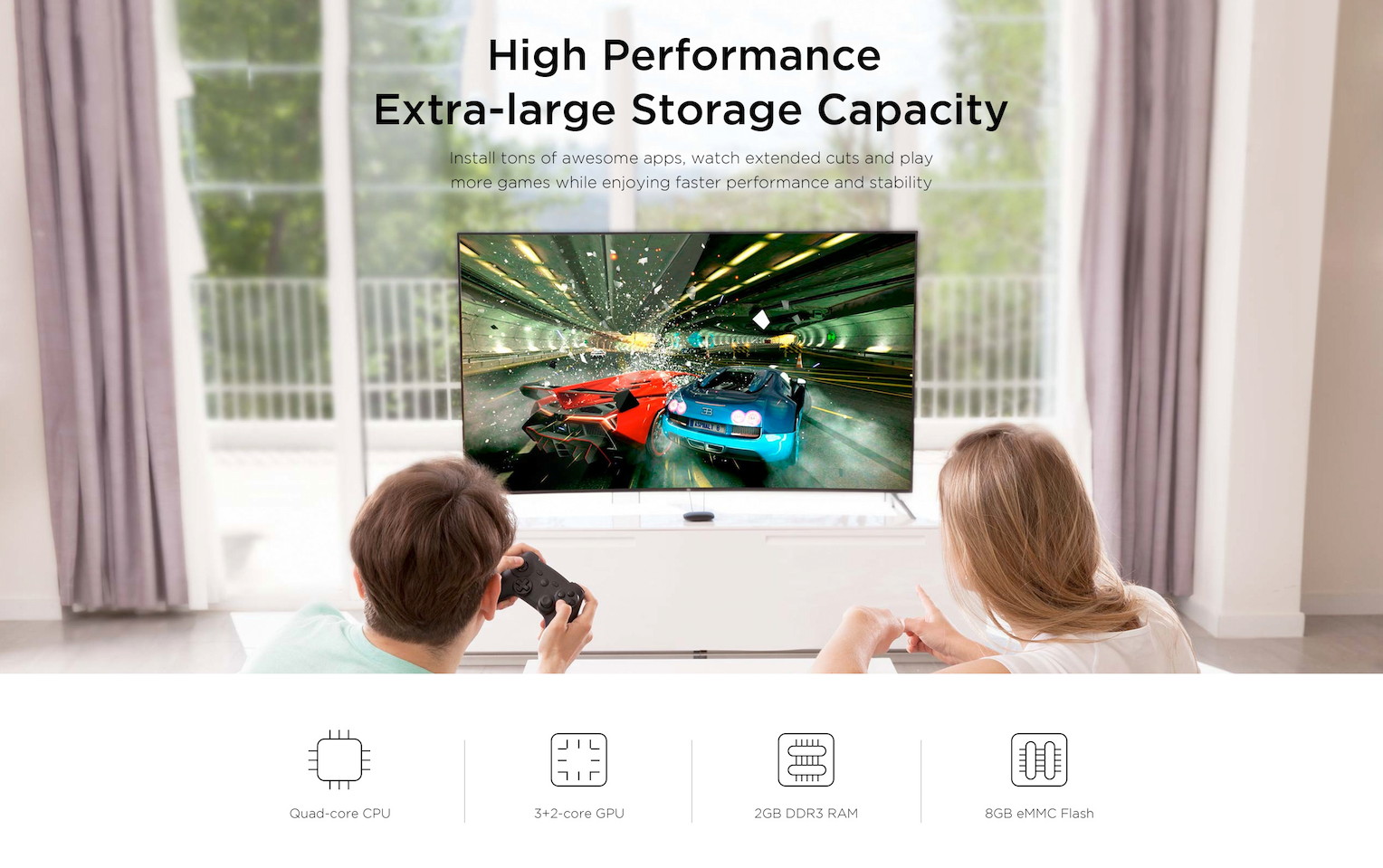 Mi Xiaomi MDZ-22-AB Mi Box S 4K HDR Android TV with Google Assistant Remote Streaming Media Player