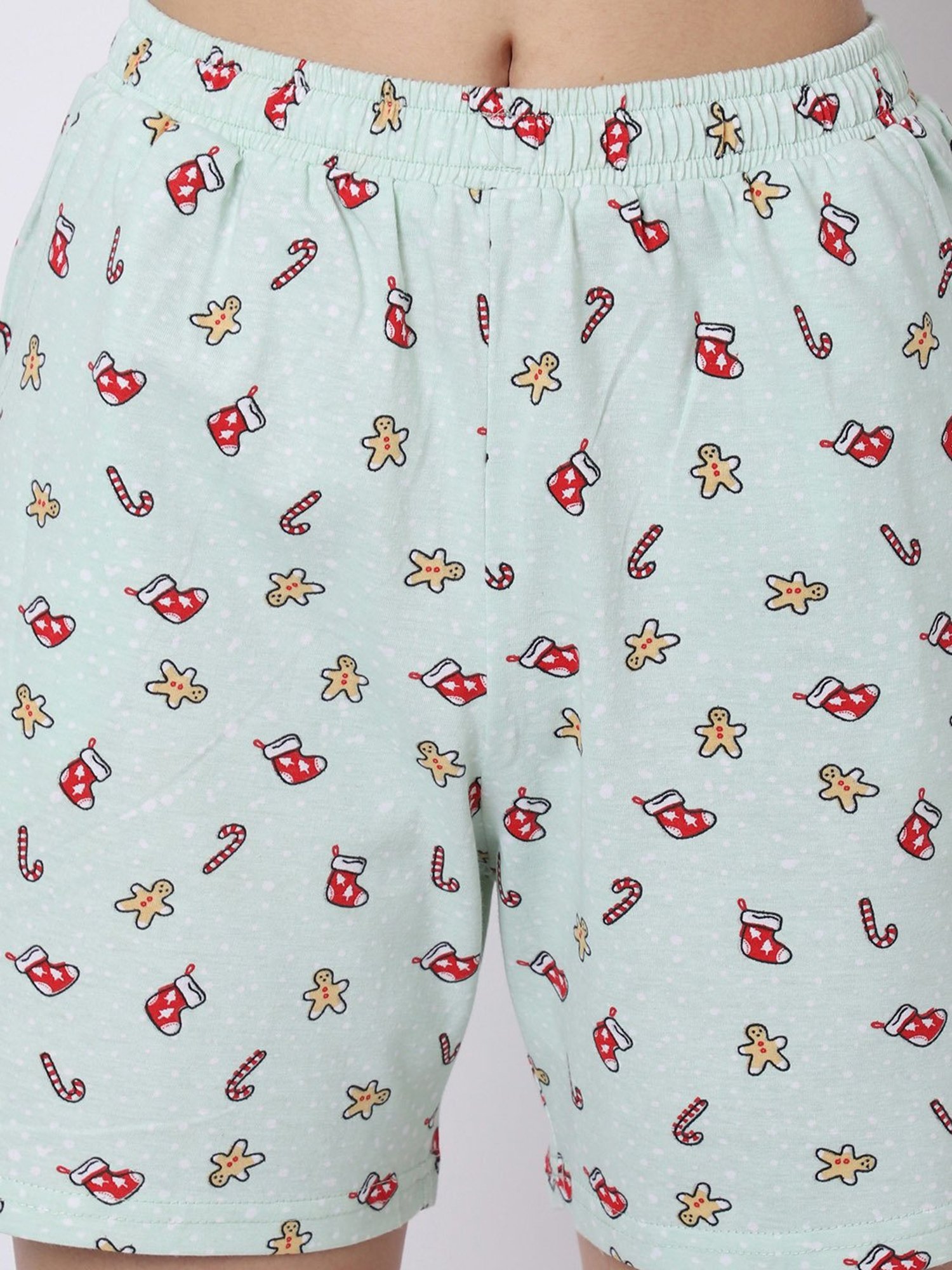 Boston Club Light Green Printed Shirt With Shorts