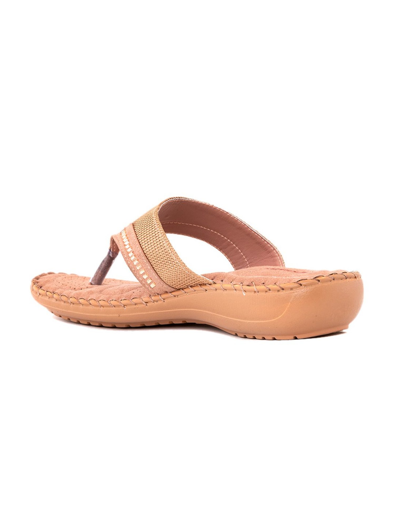 Khadim Women's Pink Thong Wedges