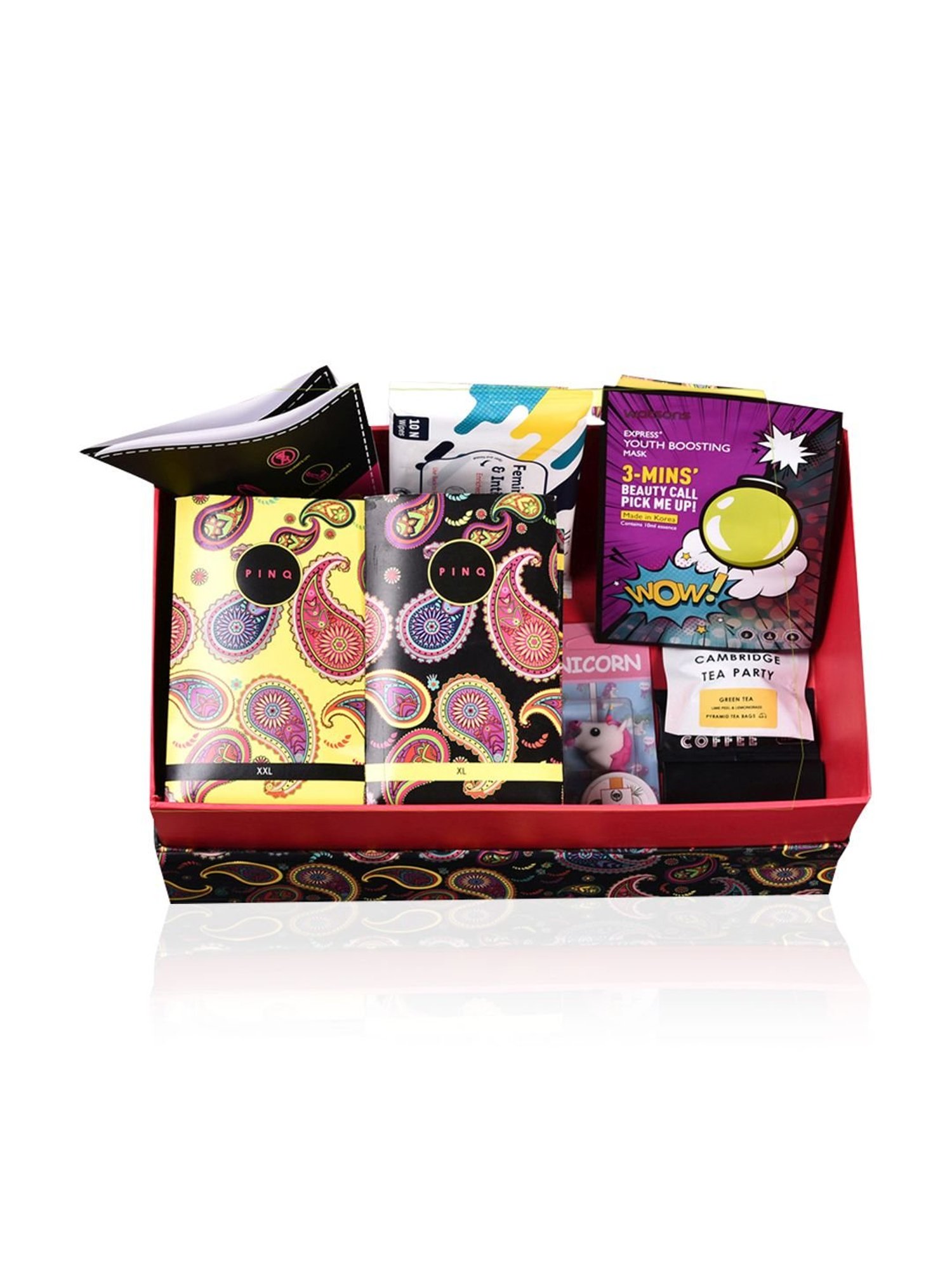 PINQ Happy Period Days Box Premium Cotton Ultra Sanitary Pads & other Essentials - 6 each (XXL+XL)