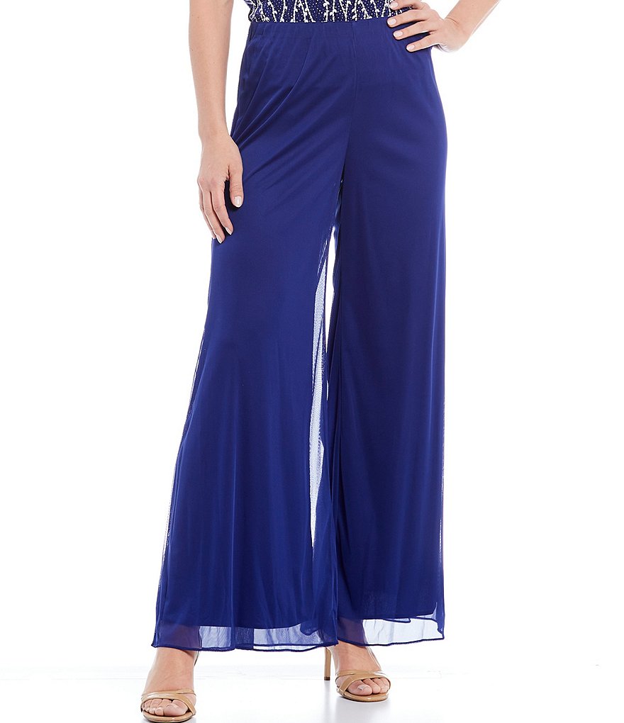 Alex Evenings Wide Leg Chiffon Pants