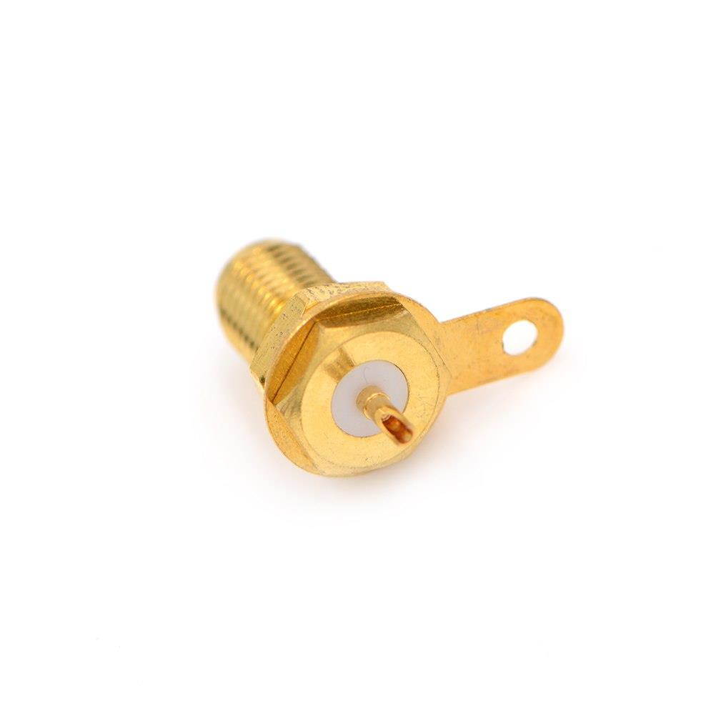Newest 1pcs Brass SMA-KY RF Connector SMA Female Socket Jack Panel Mount with Nut Bulkhead Handle Straight Solder RF Connector