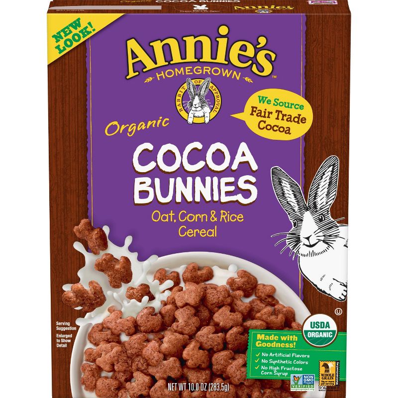 Annie's Cocoa Bunnies Whole Grain Breakfast Cereal - 9oz- General Mills
