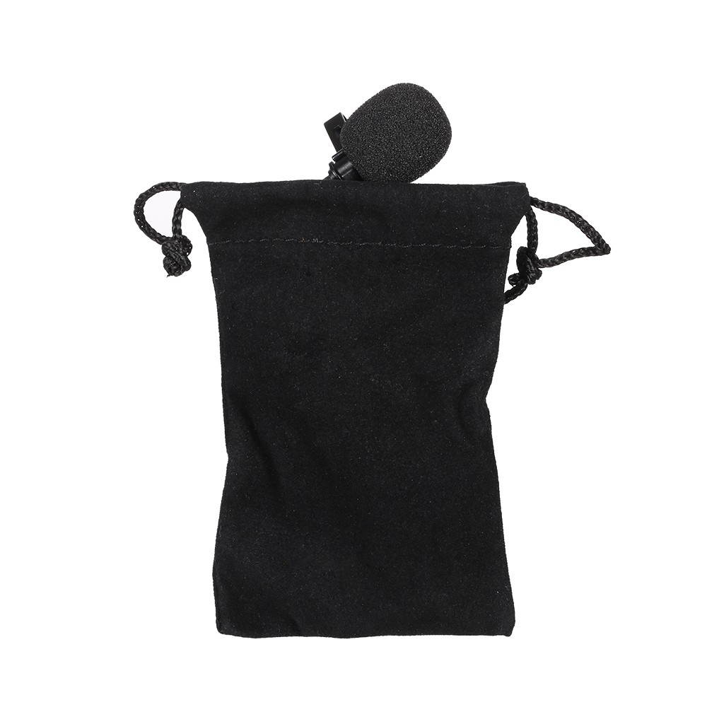 GL-119 3.5AUX Lavalier Microphone Omni Directional Condenser Microphone Superb Sound for Audio and Video Recording Black