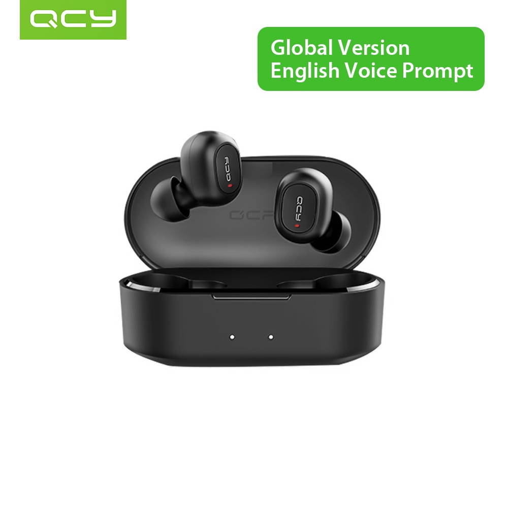 Global Version Xiaomi QCY T2C TWS BT Wireless Earphones with Dual Microphone 800mAh Charging Box Stereo BT Headsets Sports Running Mini Earbuds