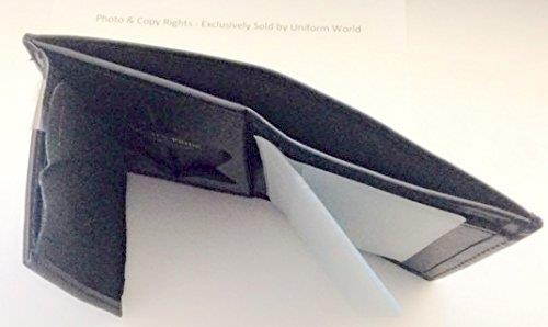 6 Point Tri-Fold Leather Badge Wallet Holder Money Section Credit Cards Police Sheriff Fire Dept. Security - Sold by Uniform World