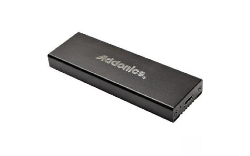 Addonics M2NVMU31 Drive Enclosure M.2 - USB 3.1 Type C Host Interface External - Black - 1 x SSD Supported - Anodized Aluminum