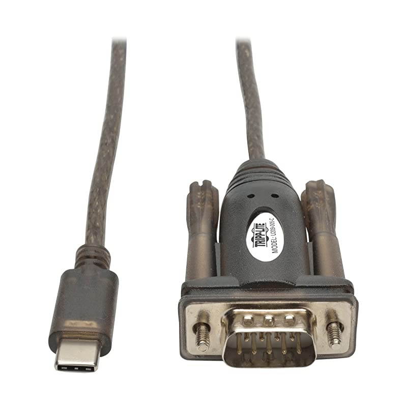 USB-C to DB9 Serial Adapter Cable, 5' USB 2.0 Type C to RS-232 (M/M), 5ft (U209-005-C)