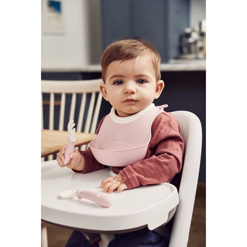 BabyBjorn 2pk Baby Bib Set - Powder Green/Pink - S