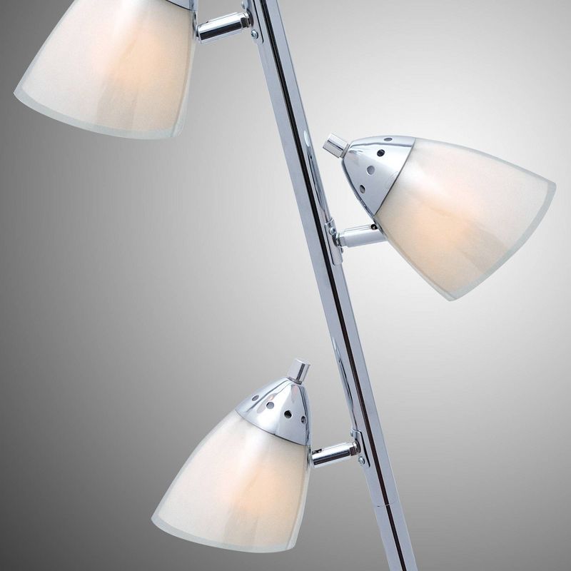 Selika Ii Floor Lamp Chrome/White (Includes CFL Light Bulb) - Lite Source
