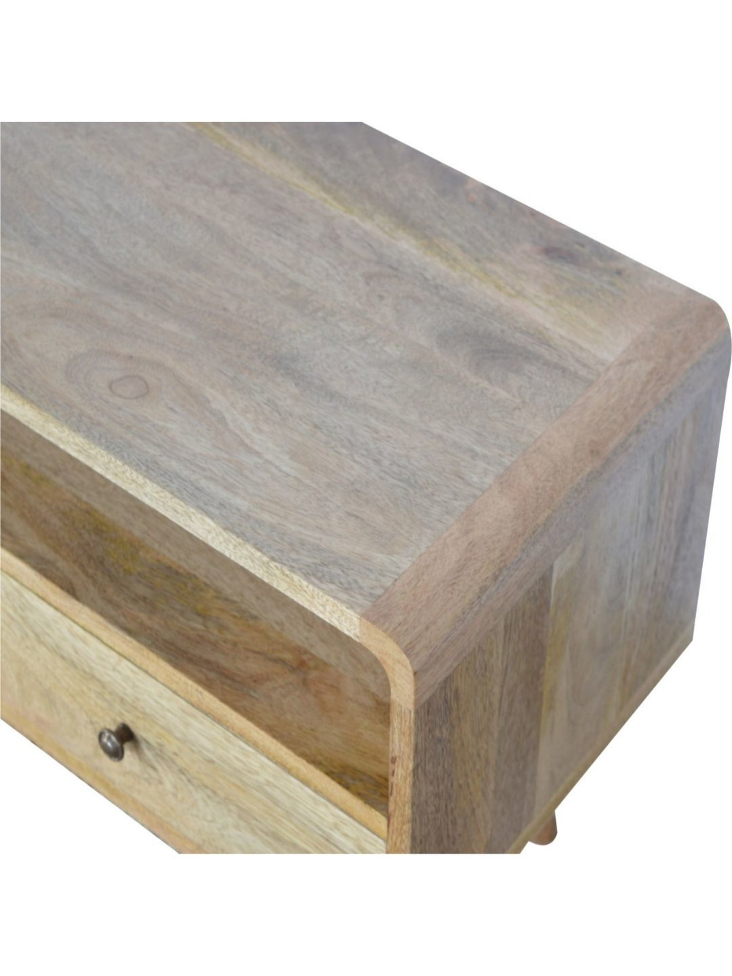 Artisan Furniture Brown Curved Oak-ish Media Unit