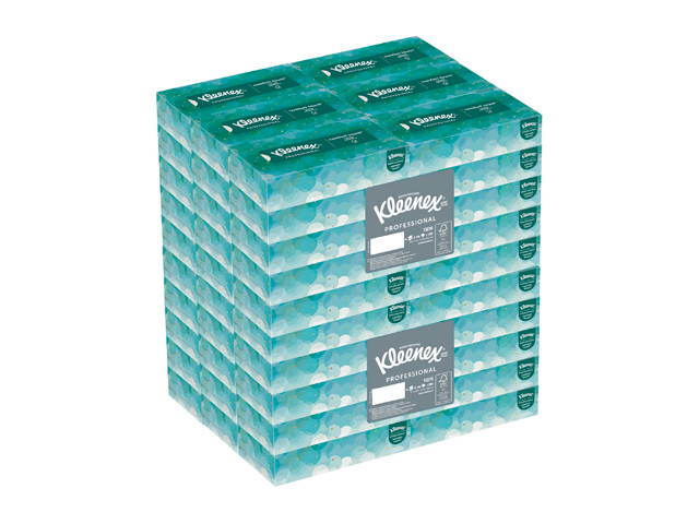Kleenex Professional Facial Tissue for Business (13216), Flat Tissue Boxes, 60 Boxes / Case, 100 Tissues / Box