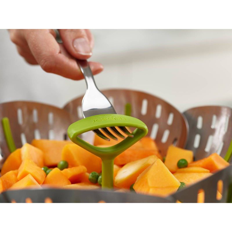 Joseph Joseph Bloom Steel Stainless Steel Folding Steamer Basket - Green