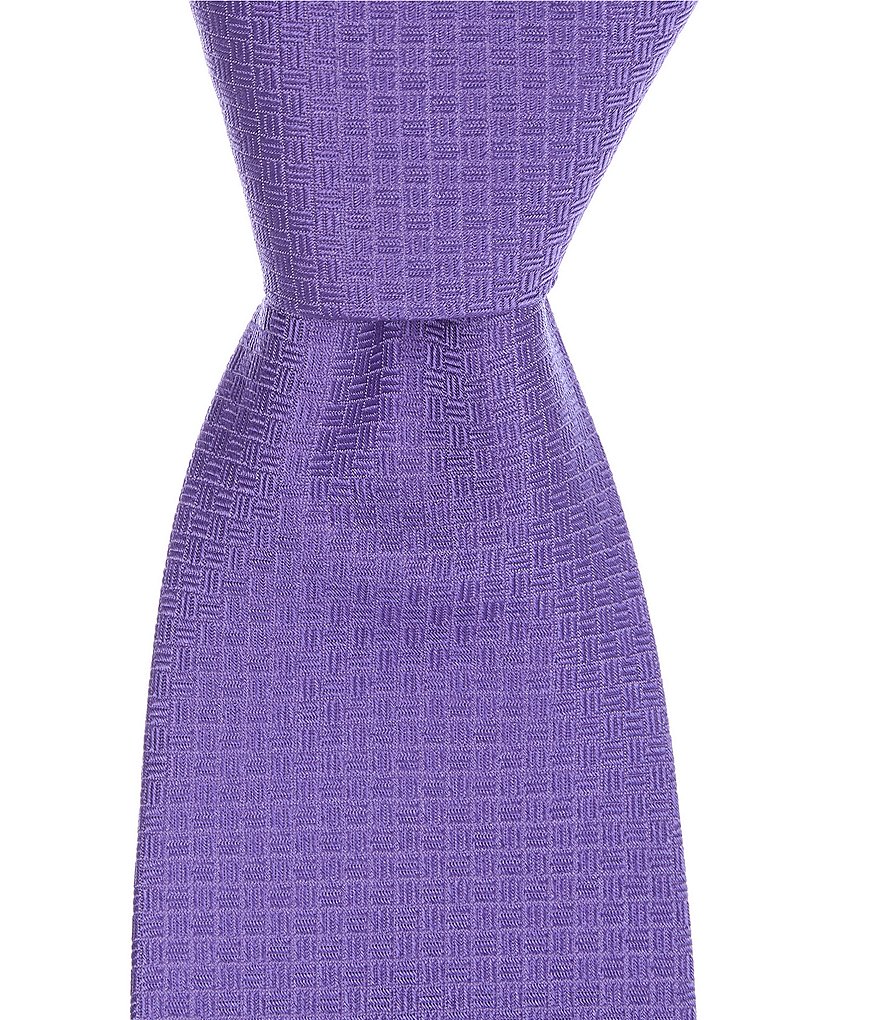 Roundtree & Yorke Trademark Mini Squares Solid Narrow 3 1/8#double; Silk Tie