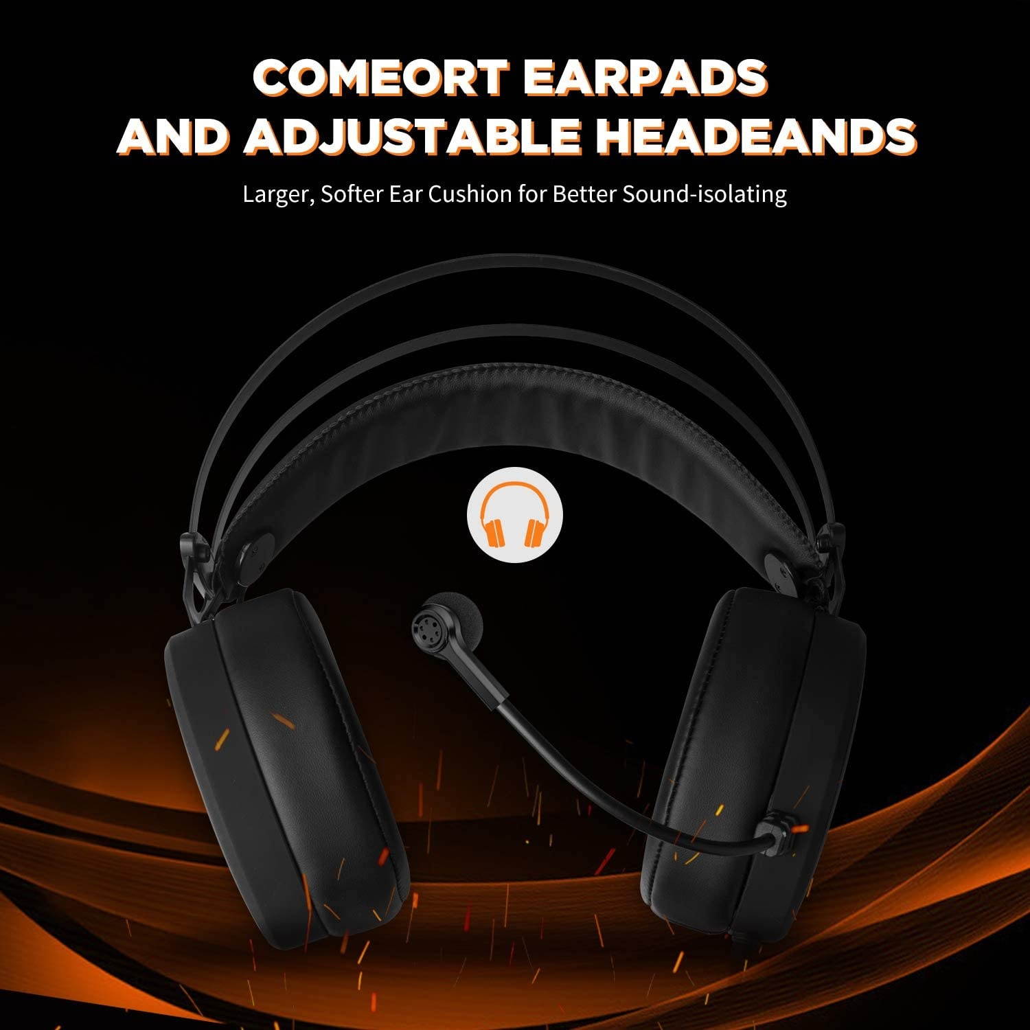 NUBWO Gaming headsets PS4 N7 Stereo Xbox one Headset Wired PC Gaming Headphones with Noise Canceling Mic , Over Ear Gaming Headphones for PC/MAC/PS4/Xbox one