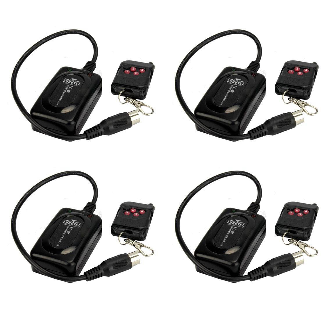 Chauvet DJ Wireless Remote for Hurricane H-900 H-1100 H-1300 Fog Machine(4 Pack)