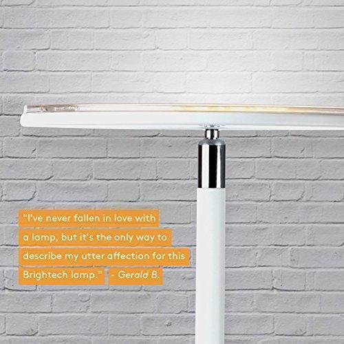 Brightech SKY LED Torchiere Floor Lamp - Energy Saving, Dimmable Adjustable Lamp, Reading Lamp- Modern Tall Standing Pole Uplight Lamp Light for Living Room, Dorm, Bedroom, and Office (Alpine White)