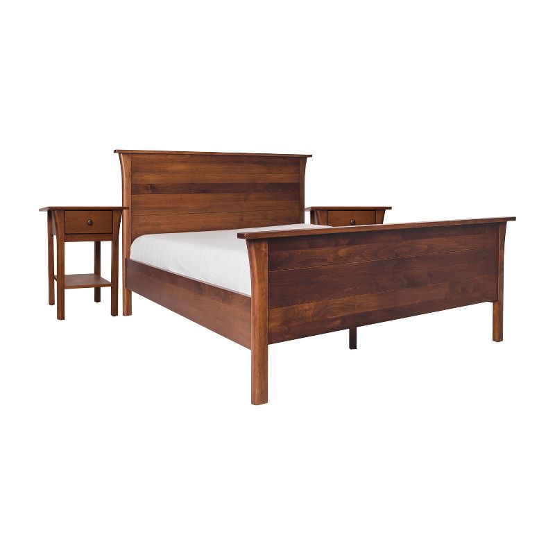 4pc Twin Radiance Platform Bed Bundle Natural Maple/White - Nexera - Nexera