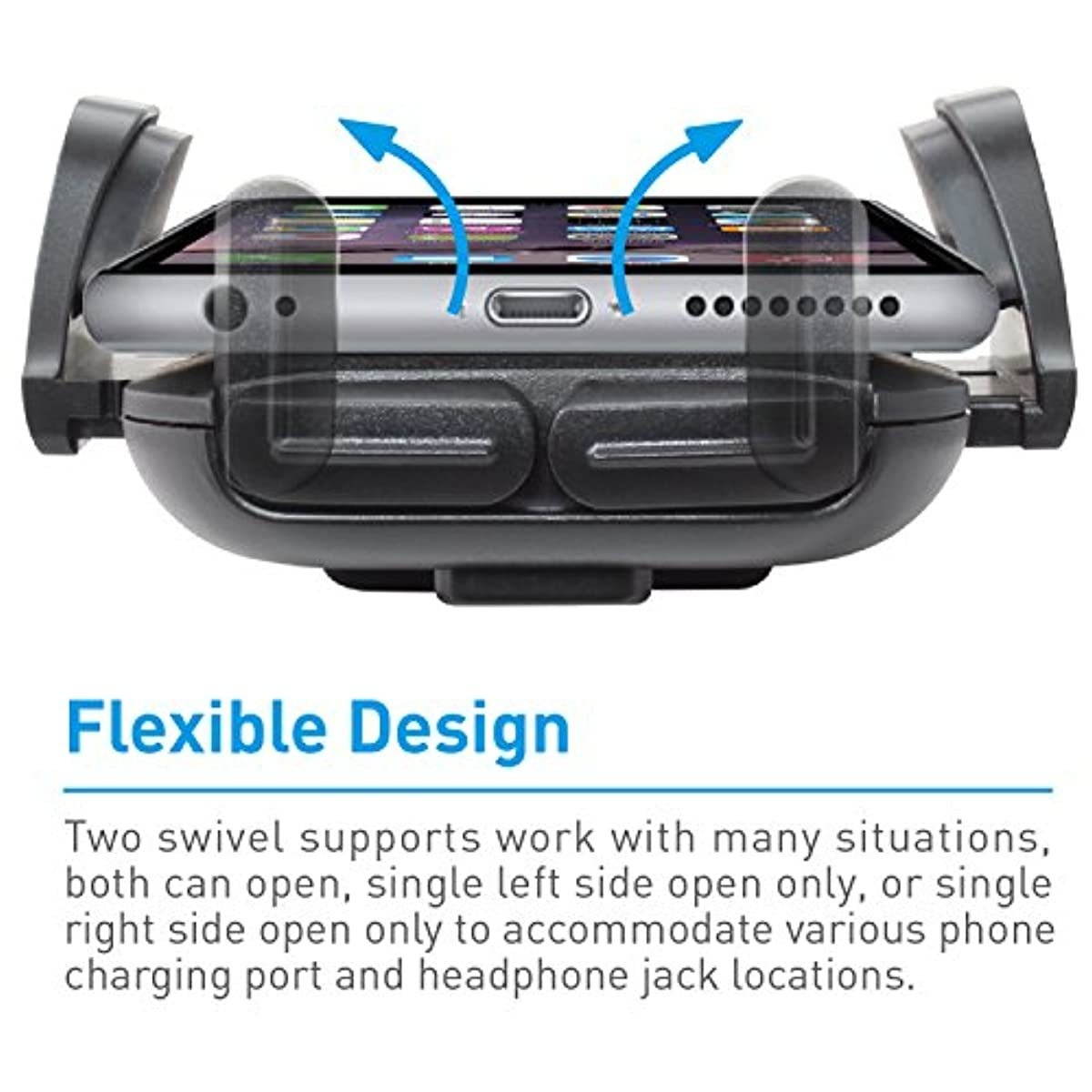 Macally Car Cup Holder Phone Mount - 8&rdquo; Long Flexible Gooseneck with 360&deg; Adjustable Holder - Securely Fits Phones with/without Case up to 4.1&rdquo; Wide - Easy to Use Cup Phone Holder for Car SUV or Truck