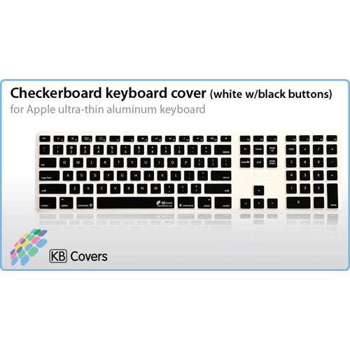 KB Covers Checkerboard (White w/ Black Buttons) Keyboard Cover for Apple Ultra-Thin Keyboard w/ Num Pad (CB-AK-WB)