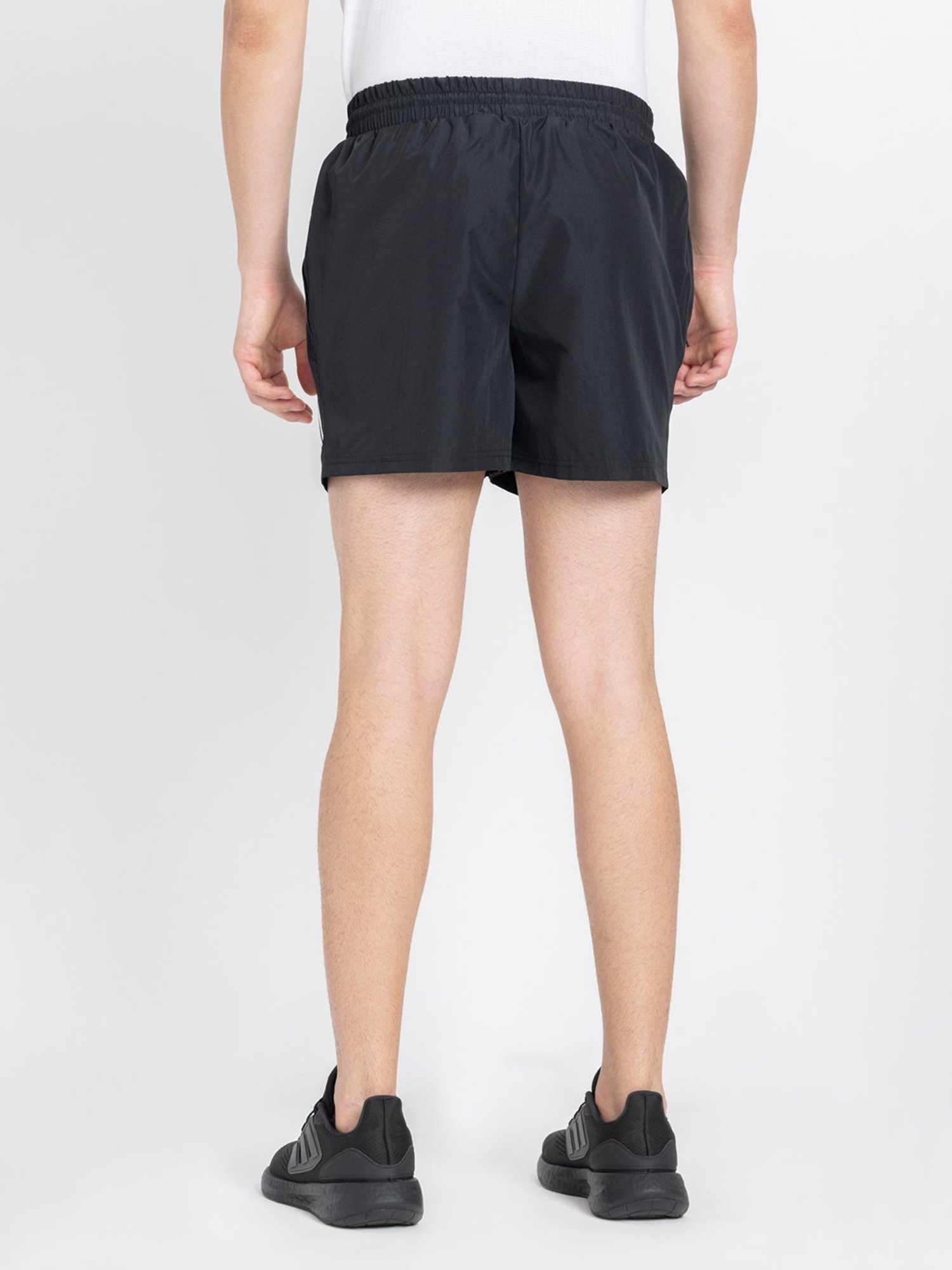 adidas Black Regular Fit Club 3 Striped Sports Shorts