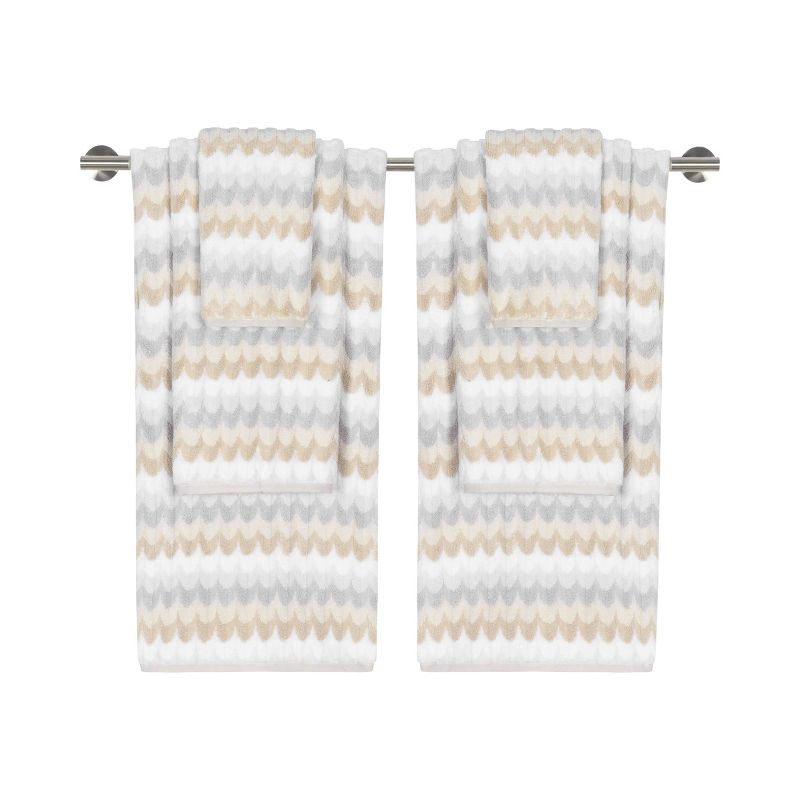 6pc Alicante Zero Twist Towel Set Beige - Caro Home