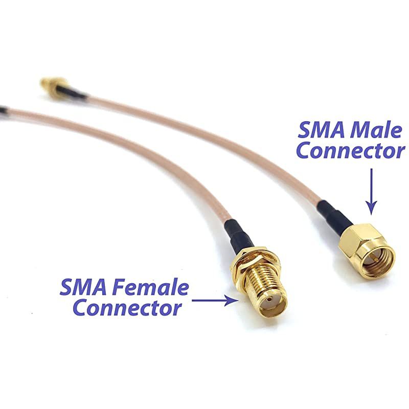 of 2 RF RG316 SMA Male to SMA Female Nut Bulkhead Crimp Antenna Low Loss Coaxial Cable 12 inch 30 cm